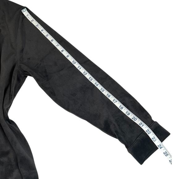 Calvin Klein Black Velvet Button Down Shirt XL Soft Stretch Long Sleeve Velour - Picture 11 of 11